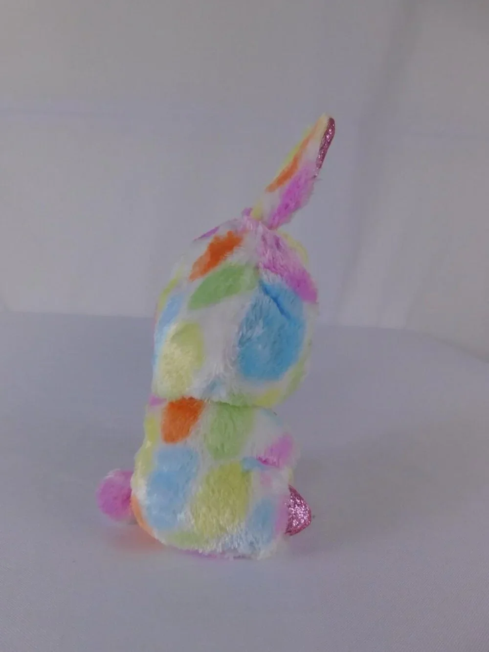 Ty Beanie Boos Bloomy Multicolor Bunny Plush Small Stuffed Toy Easter Glitter